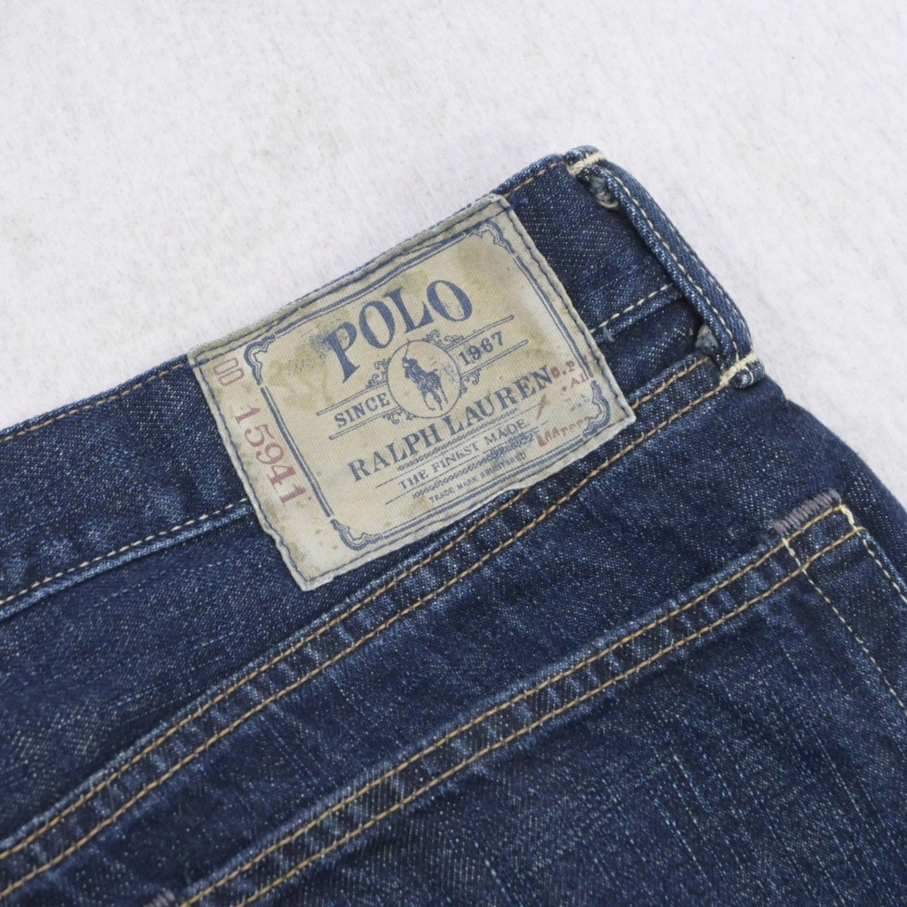 Polo Ralph Lauren Bootcut 750 Jeans Mens 36x30 Blue Denim 100% Cotton